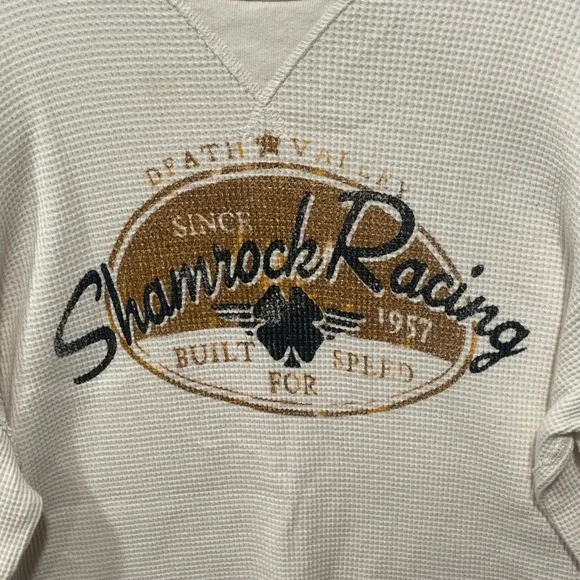 Lucky Brand Mens Shamrock Racing Thermal Long Sleeve Shirt XL Built for Speed - Picture 2 of 9